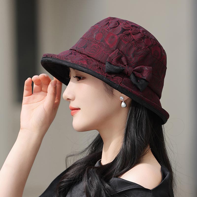 中老年人帽子女春夏妈妈短檐盆帽奶奶薄款布帽老人帽秋款渔夫帽子