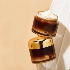 爆款玻璃瓶60g大容量膏霜瓶广口玻璃瓶面霜瓶 面膜罐磨砂膏分装瓶