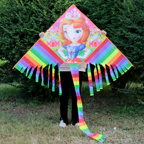 Weifang new kite wholesale children's kite 1.7m long tail rainbow kite street stall wholesale supply