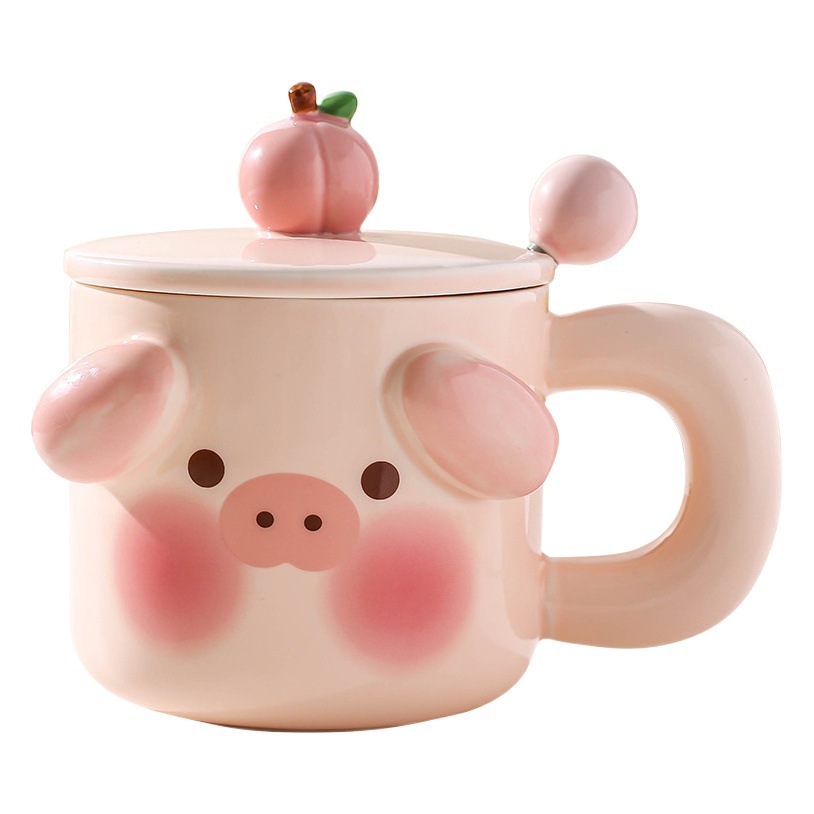 Creativo Super lindo súper lindo de dibujos animados Taza de cerámica regalo del hogar taza de café taza de agua taza de desayuno pareja taza