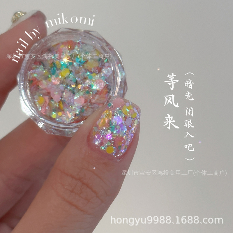 Flash explosions nail art jewelry glitter sequins and other wind to series of new little red book talent autumn envelope