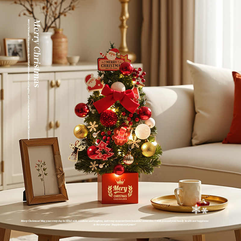 Mini árbol de Navidad árbol de Navidad paquete de árbol de Navidad pequeño cifrado artificial nuevo decoración de escritorio