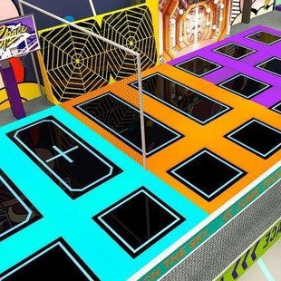 Large and Small Trampoline Parks Indoor Adult Internet Celebrity Sticky Trampoline Equipment Children's Playground Playground Facilities