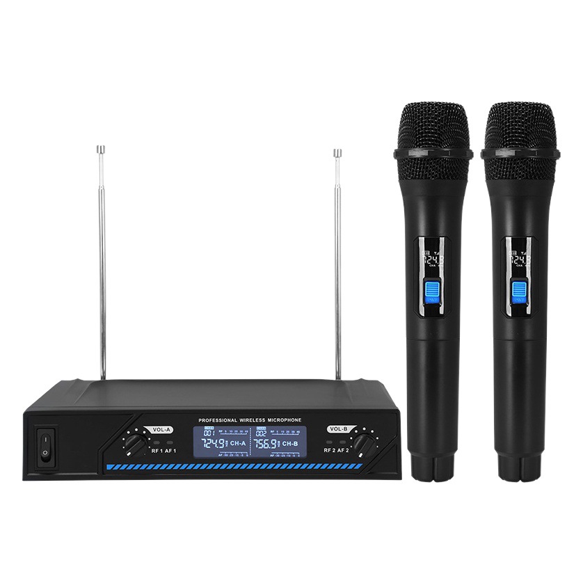 Dedicado para traje de micrófono transfronterizo uno a dos segmento U anti-aullido hogar al aire libre KTV Conferencia inalámbrica micrófono de comercio exterior