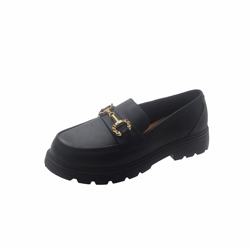 Summer loafers, slippers platform, non-slip universal footwear English style, British style