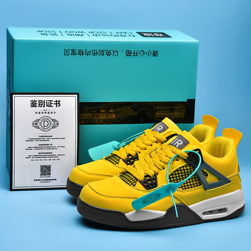 Aj4 Electric Mother Men's Shoes New Putian Genuine Boys High-Top Sneakers Aj3 White Cement Sports Basketball Shoes Women's Shoes Aj4 Electric Mother Men's Shoes New Putian Genuine Boys High-Top Sneakers Aj3 White Cement Sports Basketball Shoes Women's Shoes