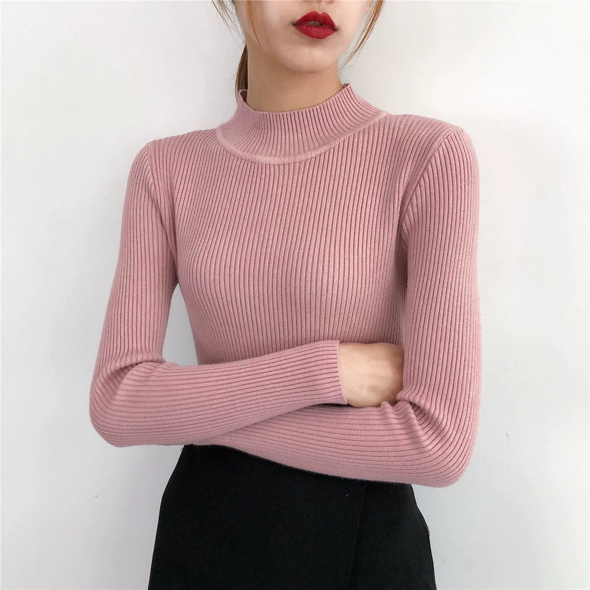 Long-sleeve, sweater, base body-friendly autumn thermal underwear, high collar