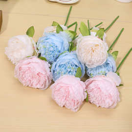 现代欧式单枝包芯牡丹单支婚庆手捧花家居装饰花艺假花仿真花