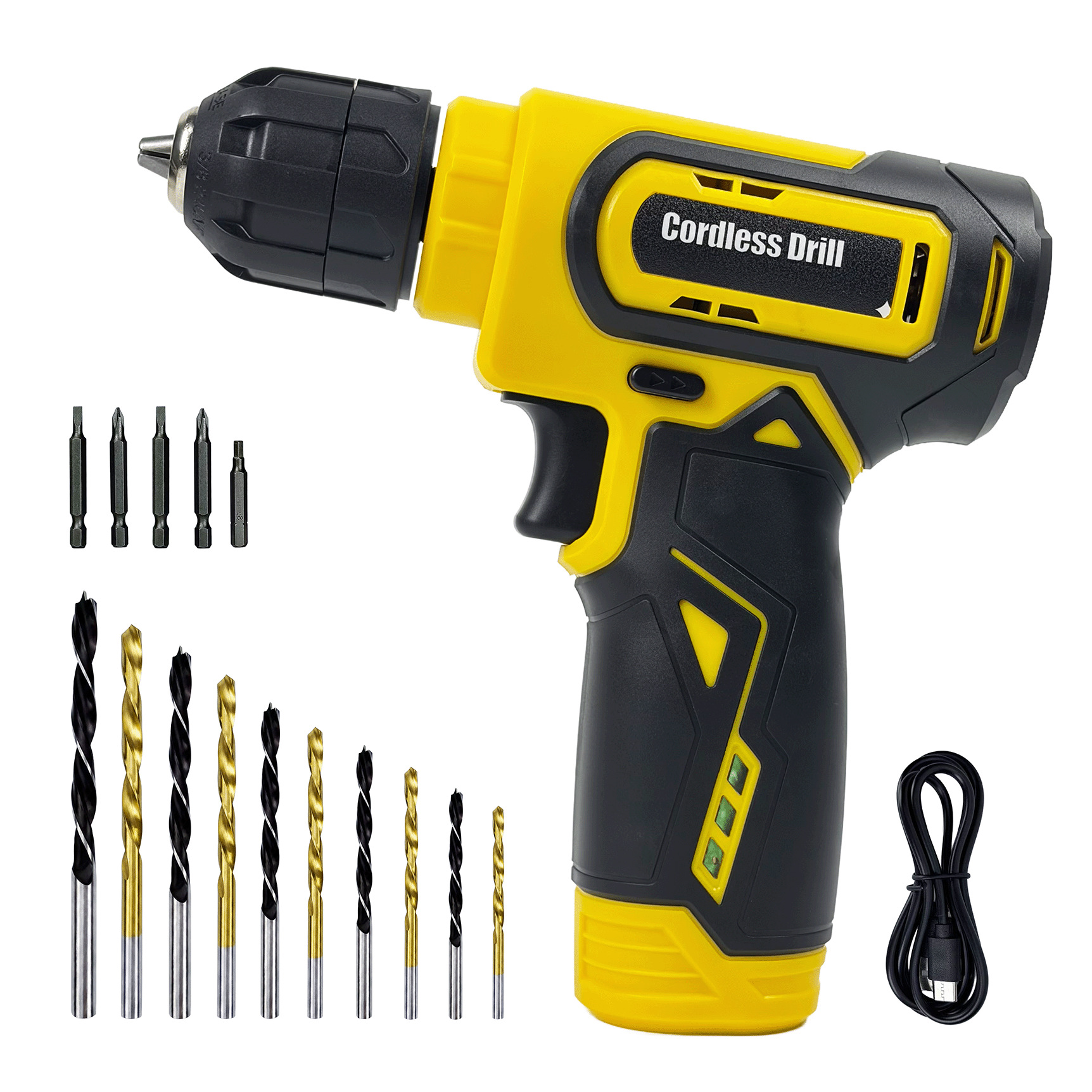 Industrial-Grade Home Multi-Function 8V Cordless Hand Drill Rechargeable Electric Screwdriver Set Woodworking DIY Hand Drill
