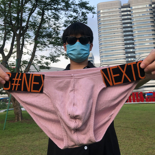 ORLVS Fashion Lettered Waistband Triangle Cotton Men's Underwear with U-shaped Pouch Comfort Sports Briefs OR6231