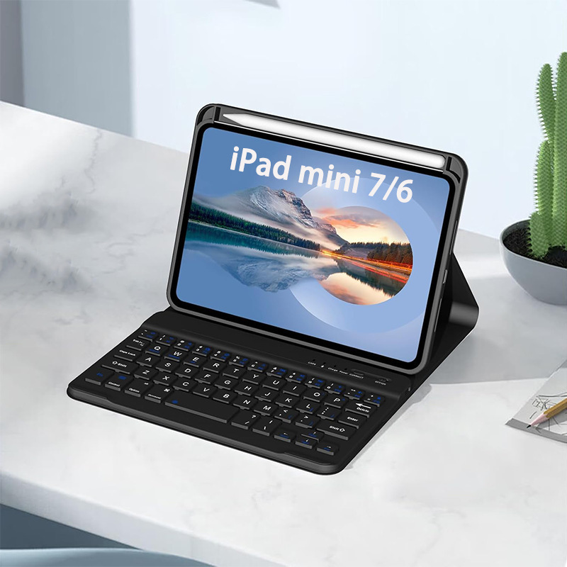 For iPad Tablet Mini7 Bluetooth Keyboard Protective Cover Mini 6 Split Upper Slot Magnetic Keyboard 8.3
