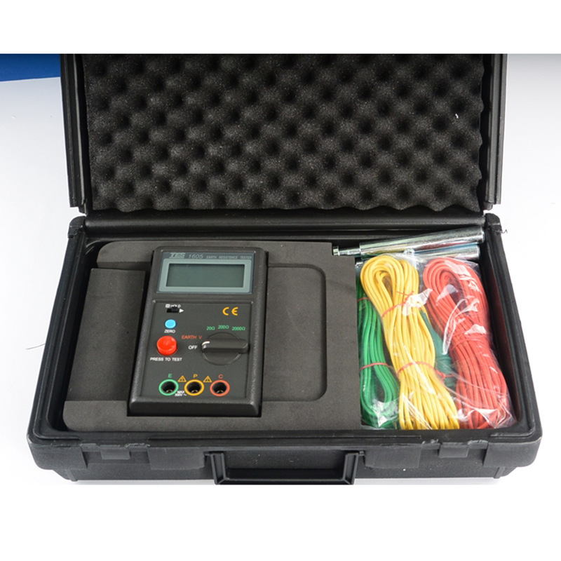 台湾泰仕TES-1605数字接地电阻计 接地电阻测试仪绝缘表 原装正品