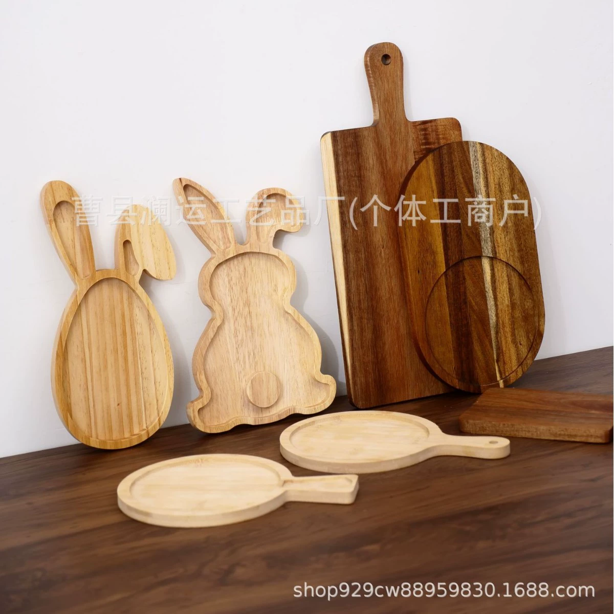 Трансграничные лотки из цельного дерева для домашнего использования с ручкой для посуды Мультяшный лоток для моделирования десерта для сушеных фруктов для послеобеденного чая деревянный поднос