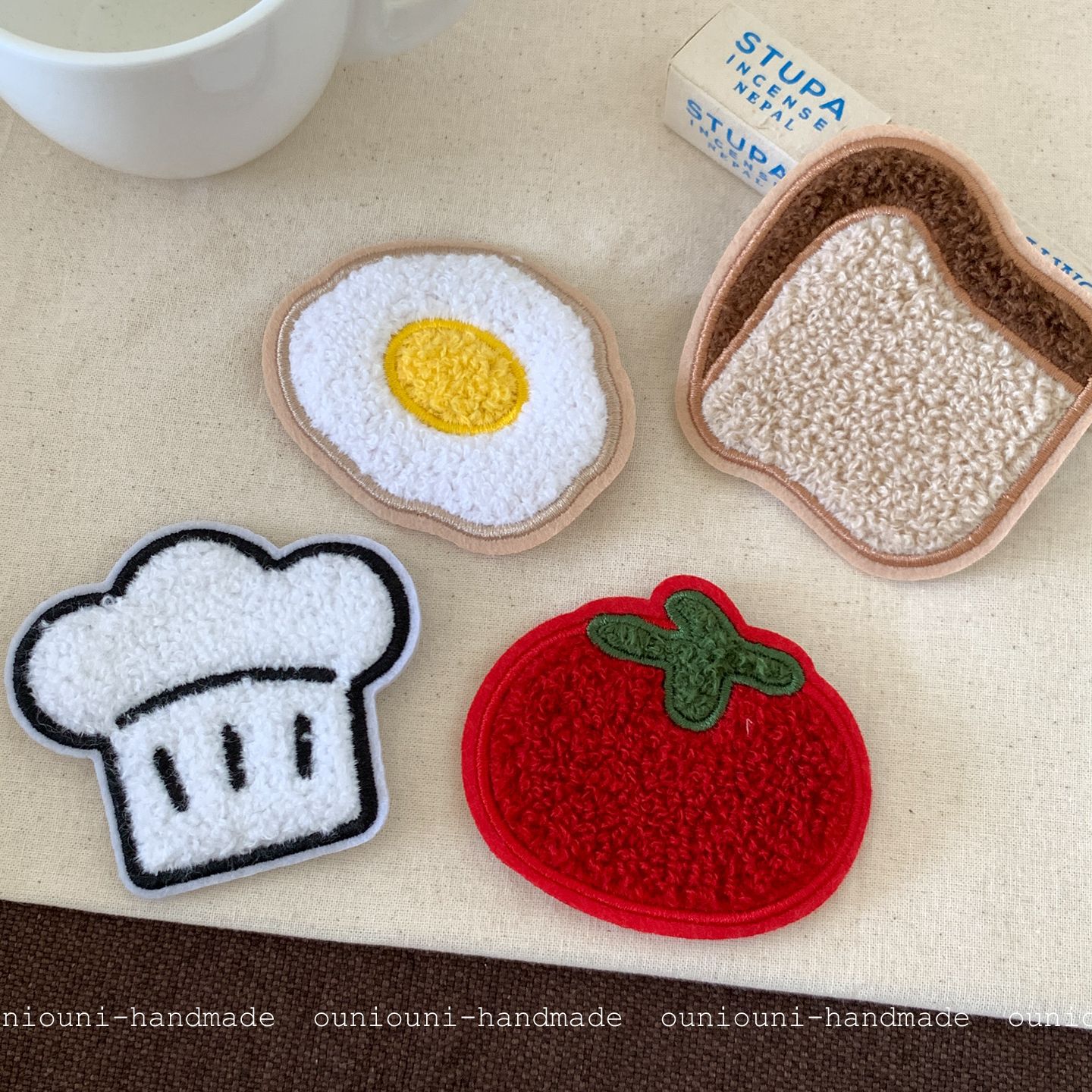 Fun and quirky food-themed hair fringe stickers for women, cute cartoon chef hat, bread girl magic sticker, hair styling tool