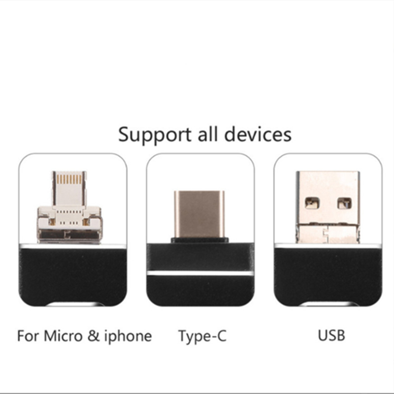 Cuatro en un teléfono móvil 64gu disco para Apple Android tipo-C ordenador creativo metal USB disco 16g32g