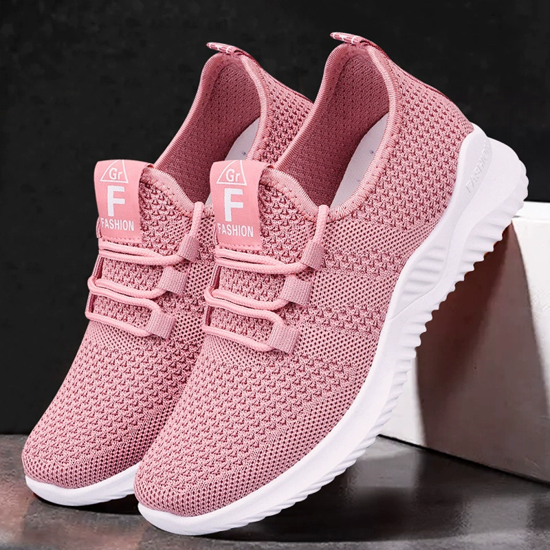 Breathable Women's Sports Shoes, Soft Sole Knit Upper, Lightweight Casual Sneakers 35–41