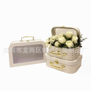 Solid Color Bronzing Box Special Paper Window Cardboard Portable Box Electronic Product Packaging Box Paper Printing Suitcase