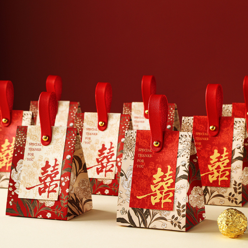 Wedding Candy Box 2025 New Chinoiserie High-End Wedding Candy Bag Wedding Return Gift Souvenir Candy Packaging Box