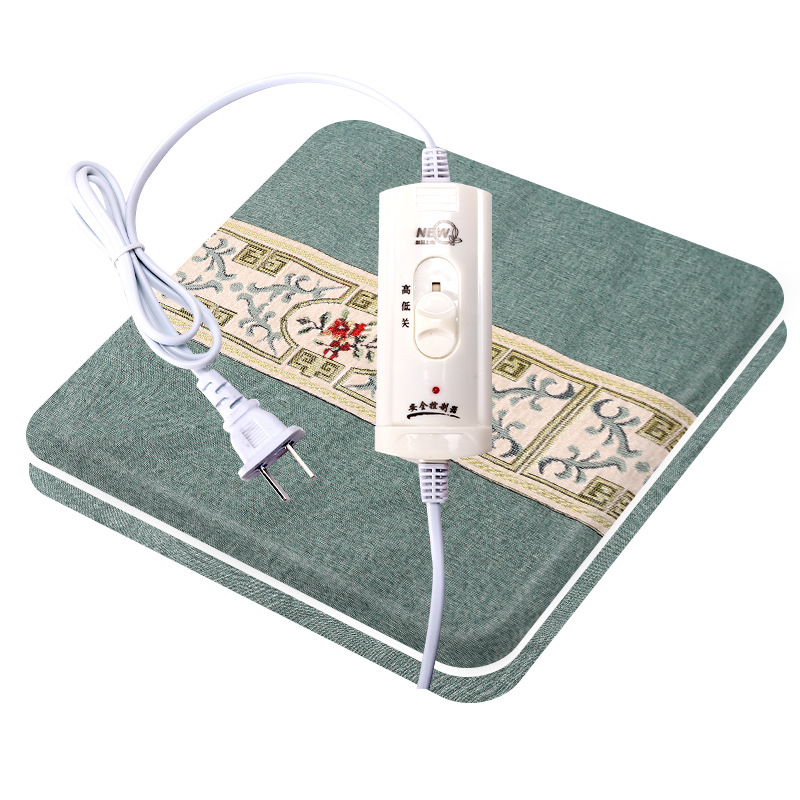 Green cotton and linen moxa velvet cushion [electric heating model]