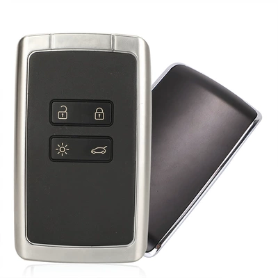 Suitable for Renault Correga 4 Car Keys - silver-edge-black-back-shell