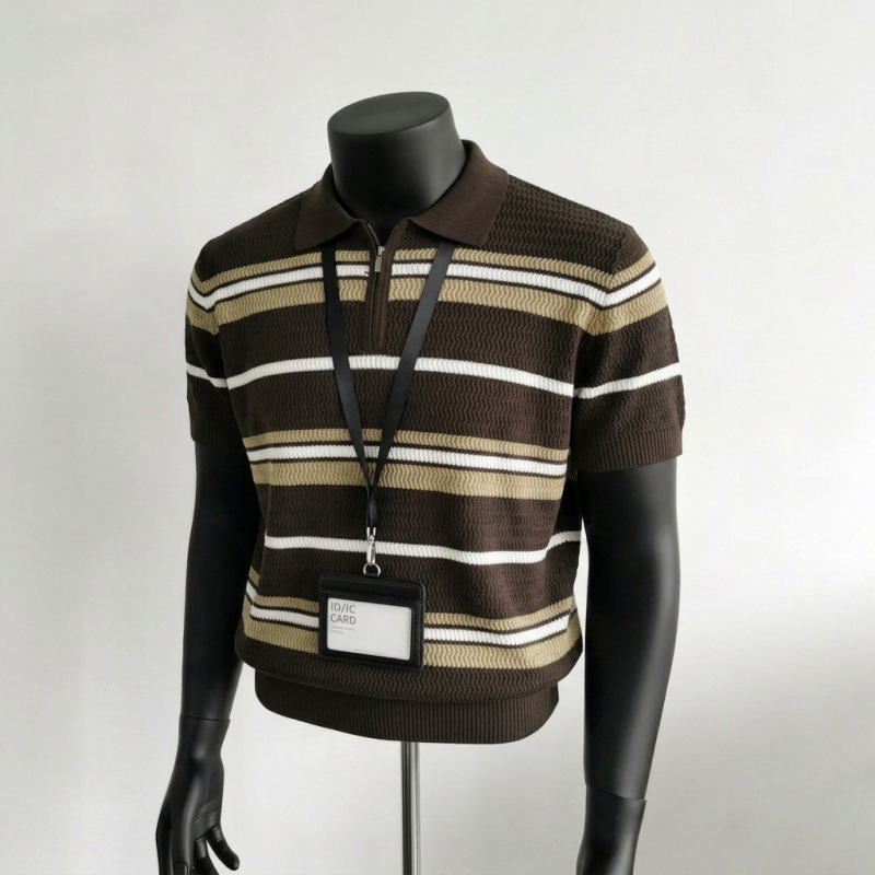 New Men's Short-Sleeved Shirts, Men's Tops, High-End Summer Lapel Casual Knitted Polo Shirts for Men New Men's Short-Sleeved Shirts, Men's Tops, High-End Summer Lapel Casual Knitted Polo Shirts for Men