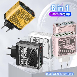��30W 6��1 QC3.0����֙C����� ��ڳ���^ �W��ӢҎ���^�ó�