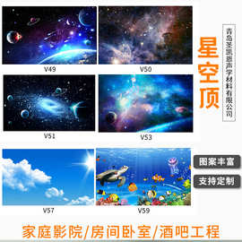 满天星星空顶青岛光纤LED星空吊顶主题餐厅装修装饰星空顶氛围灯