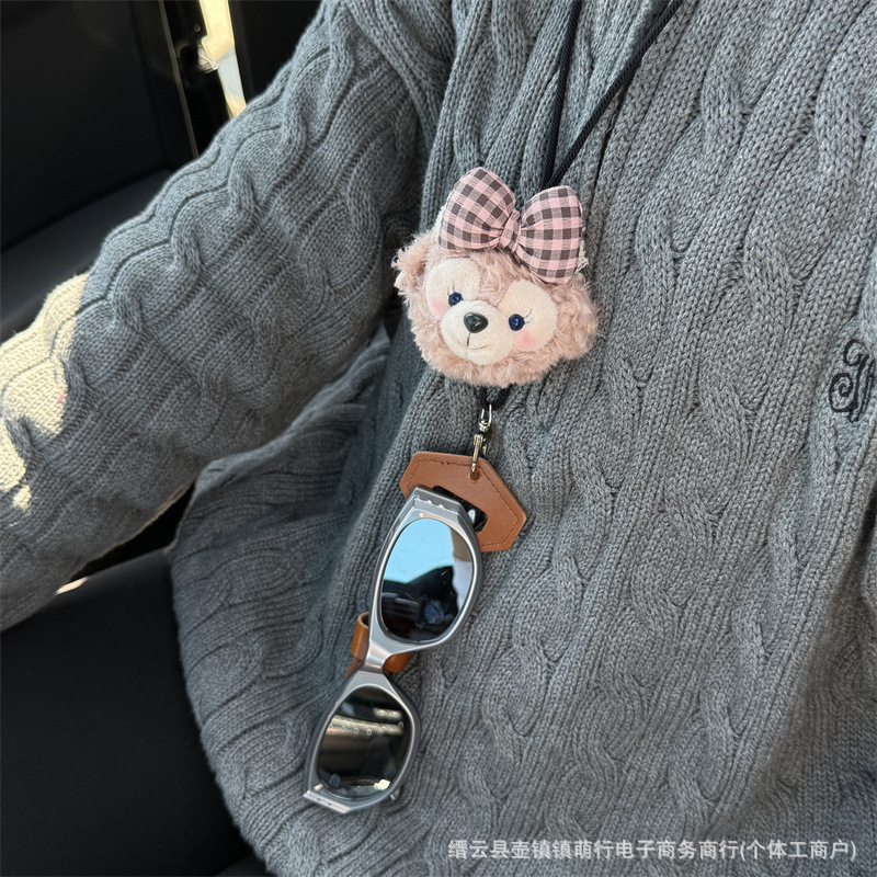ダッフィーシャーリーローズベアぬいぐるみメガネストラップ落下防止ポータブル落下防止サングラス収納ストラップ首チェーン|undefined