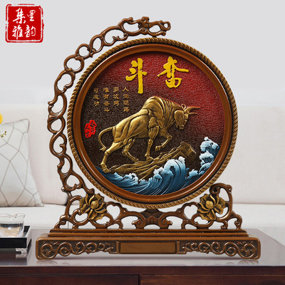牛气冲天金牛摆件小生肖牛年吉祥物工艺品牛年春节装饰品新年礼品