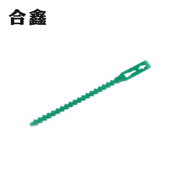 宁波厂家园艺鱼骨刺扎带葫芦圈蝴蝶扣植物固定绿色园林绑