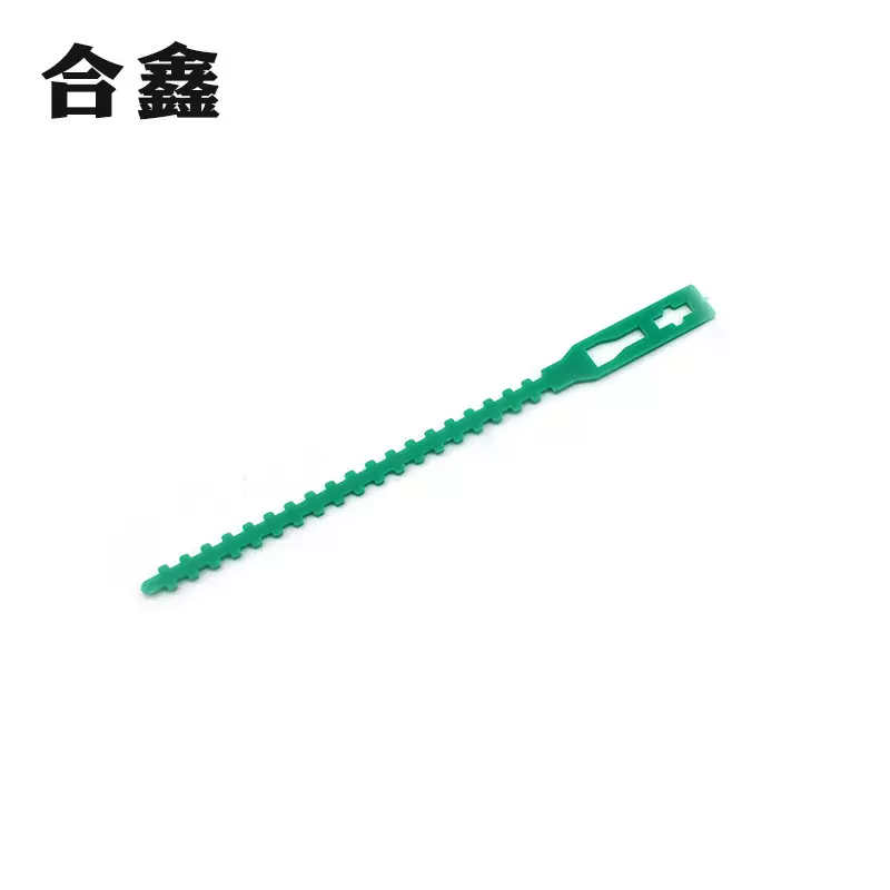 宁波厂家园艺鱼骨刺扎带8八字扣葫芦圈蝴蝶扣植物固定绿色园林绑