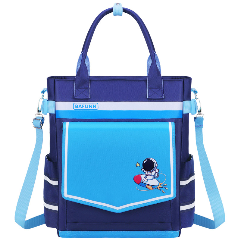 Nuevo tipo de bolsas de clase de tutoría para estudiantes de primaria y secundaria, bolsas de mano lindas de dibujos animados, bolsas de hombro para clases de capacitación, se pueden imprimir.