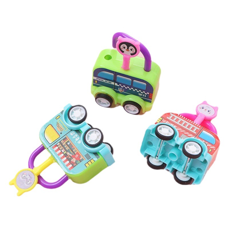 Dibujos animados ensamblado DIY bloqueo coche desbloquear bloques de construcción a juego kindergarten color manos en Movimiento del cerebro juguetes educativos