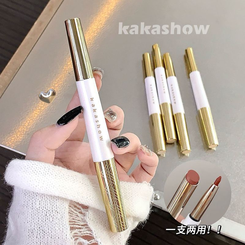 【口红+唇线笔】kakashow柔雾双头唇线笔二合一勾勒唇形一件代发|undefined