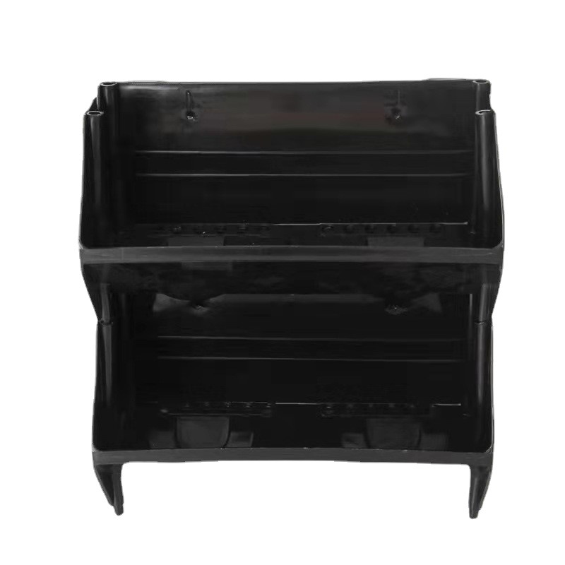 Venta al por mayor negro traje montado en la pared maceta planta al aire libre pared apilada plantación cuenca vertical planta al aire libre