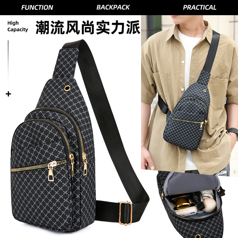 Cross-Border New Style Chest Bag Pu Leather Sling Bag Casual Sports Travel Shoulder Crossbody Bag Large Capacity Storage Phone Bag Cross-Border New Style Chest Bag Pu Leather Sling Bag Casual Sports Travel Shoulder Crossbody Bag Large Capacity Storage Phone Bag