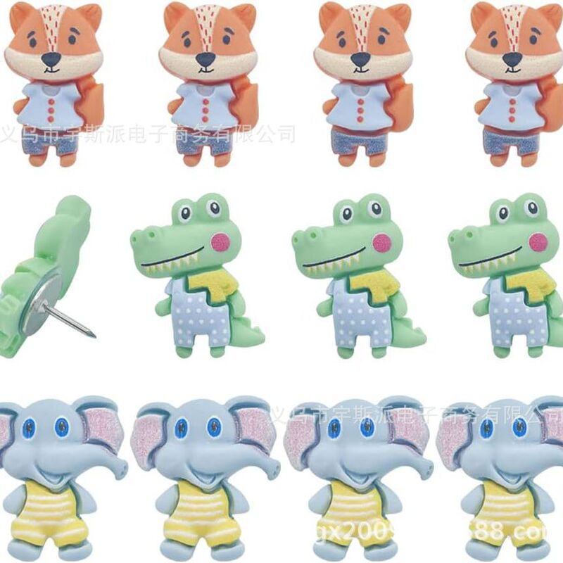 Cute animal crocodile Fox pushpin fixed wall decoration pushpin decoration for school home and office
