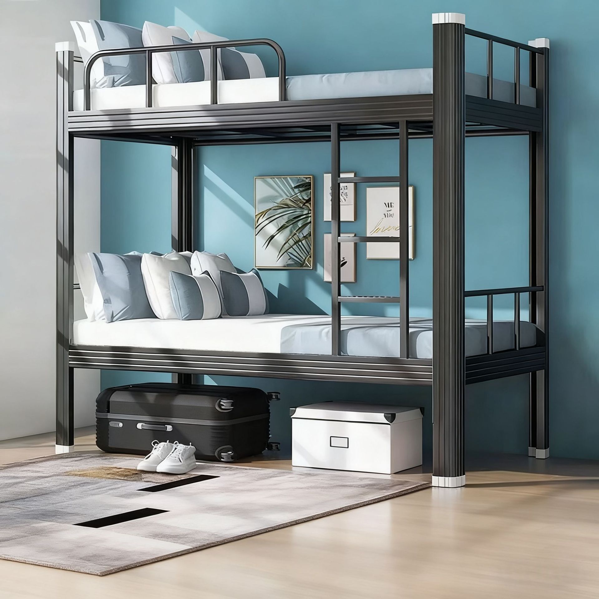 Fábrica al por mayor dormitorio de estudiantes cama doble cama de alquiler de cama cama de hierro cama de dormitorio de personal cama de apartamento