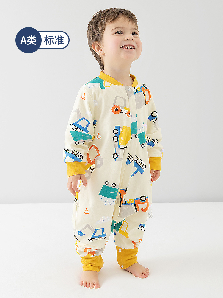 baby sleeping bag spring and autumn double layer pure cotton baby sleeping bag autumn and winter children‘s split leg air-conditioned room anti-kicking blanket four seasons universal