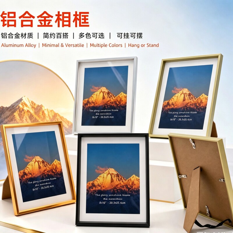 Aluminum Alloy Photo Frame Empty Frame for Living Room and Bedroom Photo Decoration Picture Frame Wall Hanging Table Display Frame Simple Metal Photo Frame Aluminum Alloy Photo Frame Empty Frame for Living Room and Bedroom Photo Decoration Picture Frame Wall Hanging Table Display Frame Simple Metal Photo Frame