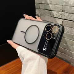 适用苹果16手机壳大视窗秒变17磁吸肤感散热四角防摔iPhone保护套