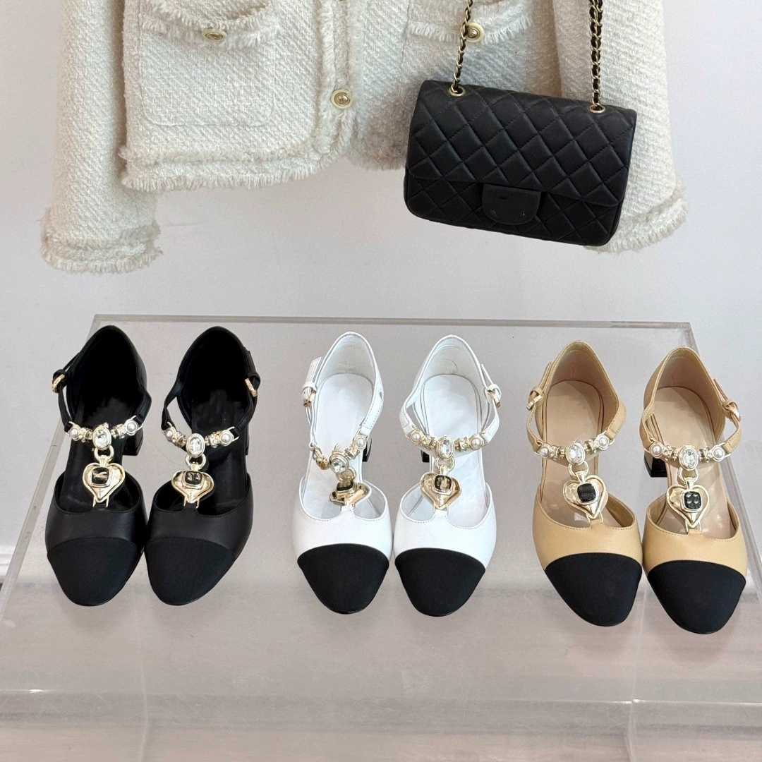 GaoDing Xiaxiangfeng чистой ручной работы импортной овчинной жемчужной металлической любви с бриллиантовыми пряжками на высоких каблуках Mary Jen полые сандалии