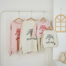 亲子装日系童装儿童男女卫衣洋气企鹅潮牌卫衣母女母子卫衣家庭装