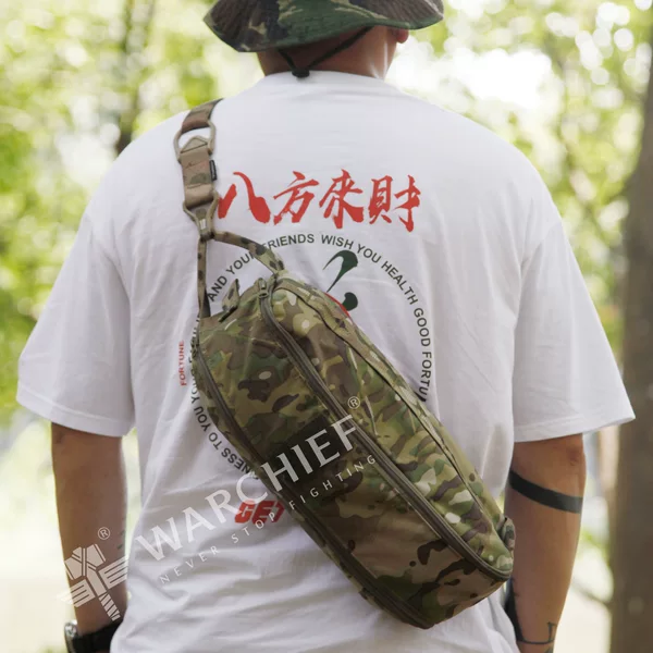 Chieftain Military Camouflage Bag Outdoor Sports Men's Crossbody Bag Camping Tactical Storage Bag Portable Functional Hanging Bag