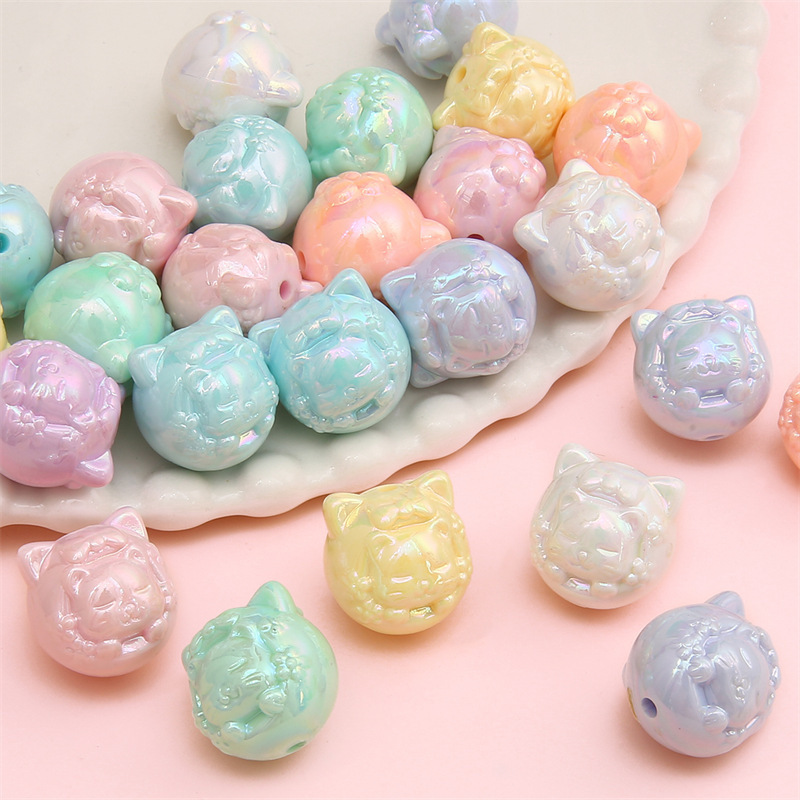 5 PCS/Package Arylic Cat Beads display picture 3