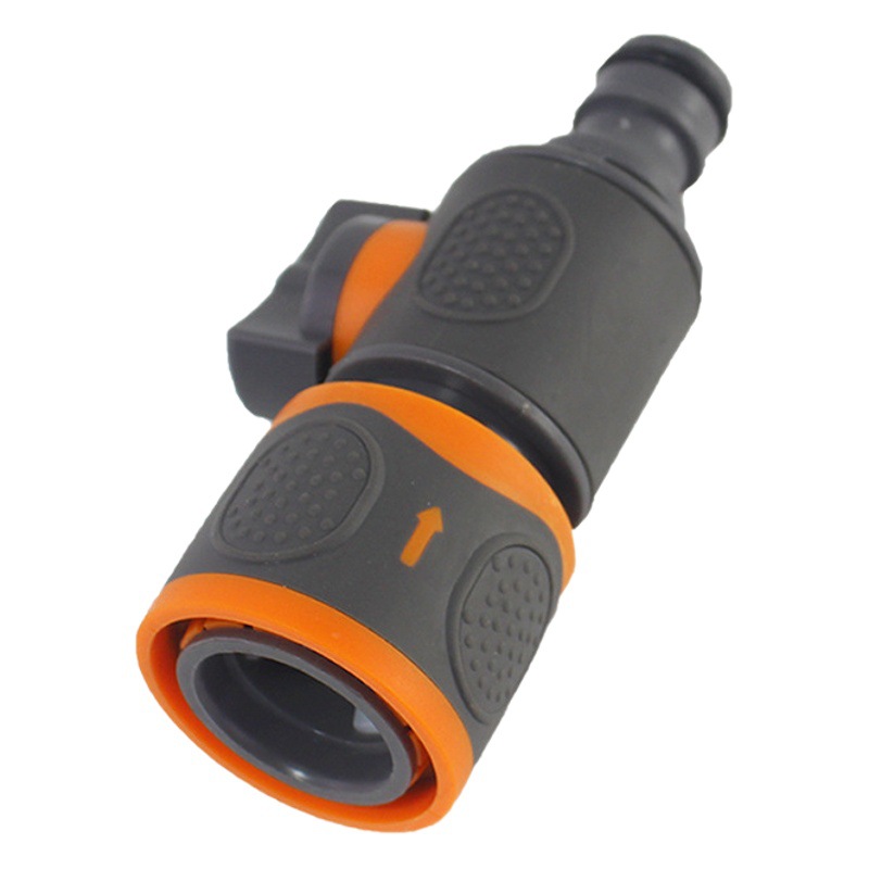 Conector de válvula recta de conexión rápida recubierto de pegamento de un solo pezón con interruptor accesorios de conector de pistola de agua de manguera de tubo de conexión rápida