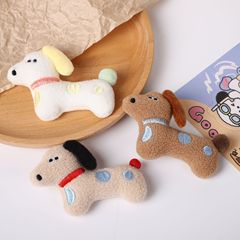 卡通毛绒腊肠狗公仔挂饰diy饰品配件网红ins可爱狗狗玩偶胸针辅料