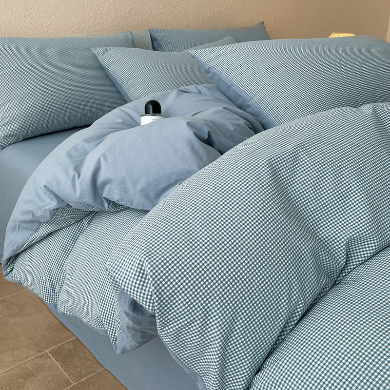 Funda de edredón de algodón de una sola pieza 1,5 m de algodón lavado de algodón funda de edredón individual 150x200x230 por separado