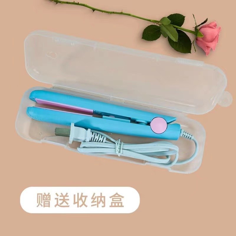 귀여운 만화 캔디 컬러 컬링 아이언 휴대용 미니 소녀 헤어 스트레이트 너 에어 뱅 헤어 아이언 컬링 로드