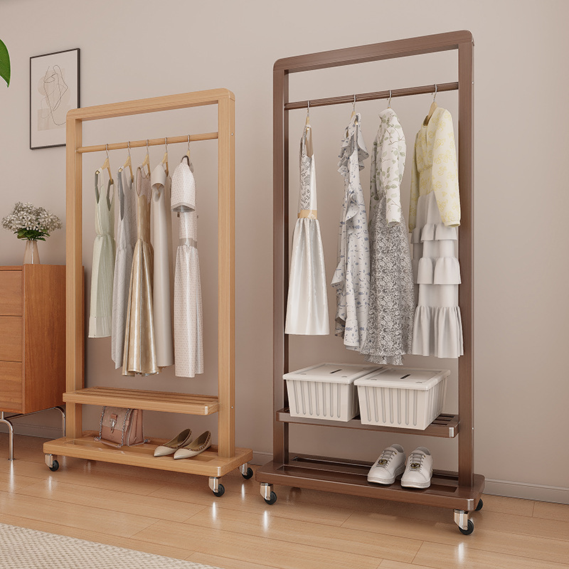 Perchas de piso a techo Dormitorio Perchas de piso Sala de estar para el hogar Muebles de madera maciza Net Net Bed B & B Perchero de hotel